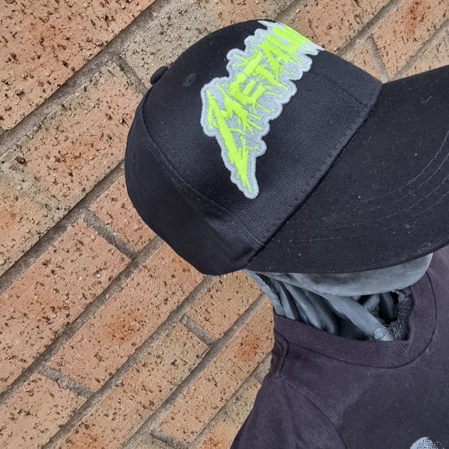 metallica-splatter-casquette-baseball-jaune-phosphorescente image 3