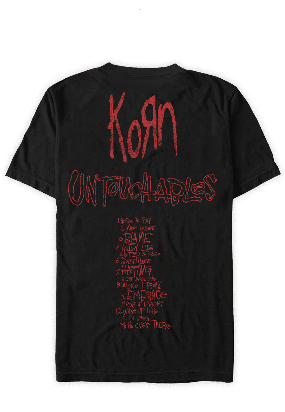 korn-untouchables-tracks-t-shirt-noir-nu-metal image 2