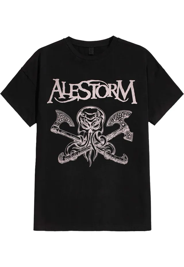 alestorm-skull-t-shirt-noir-homme-folk-metal image 1