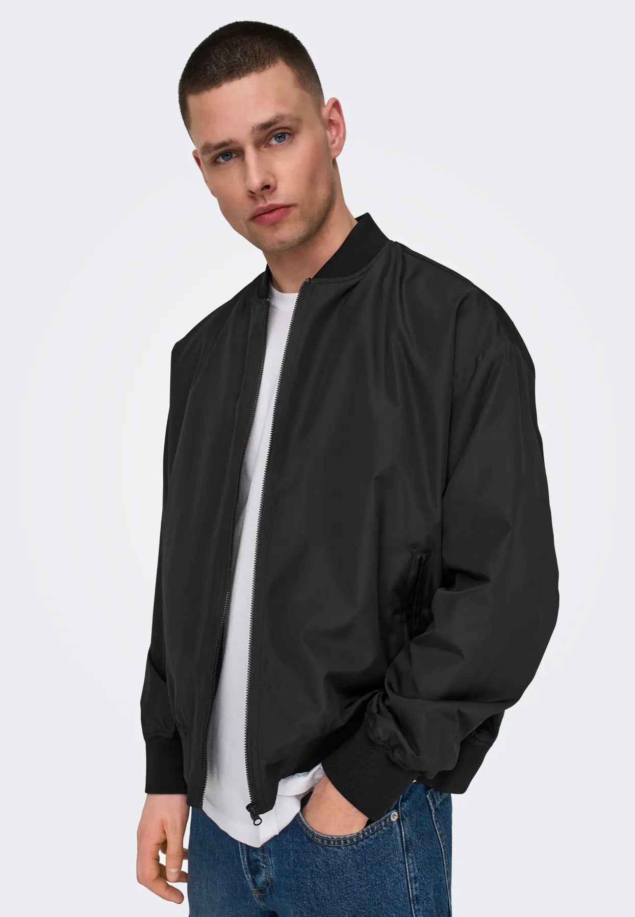 only-sons-gavin-bomber-veste-bomber-homme-noir image 4