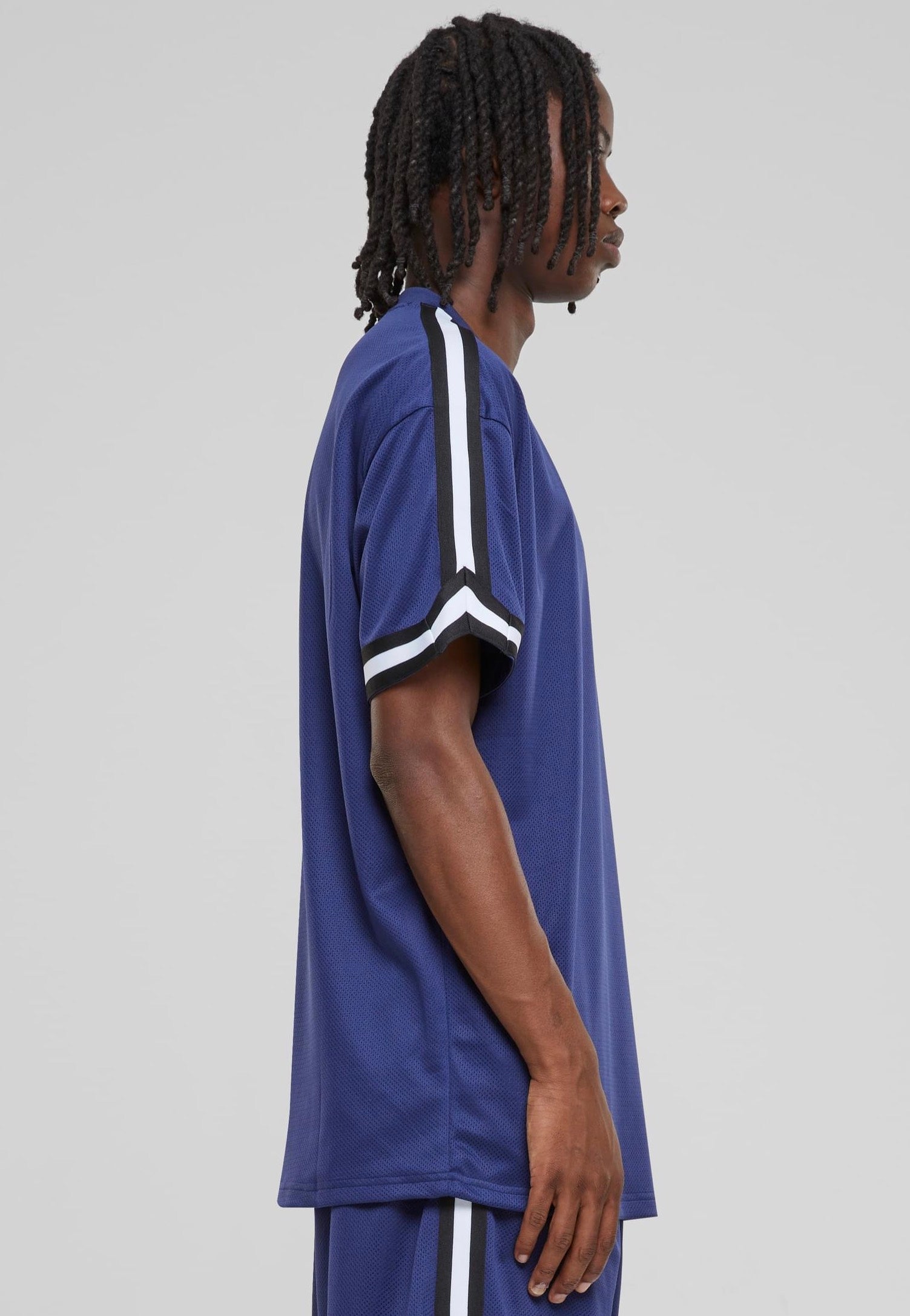 urban-classics-stripes-mesh-t-shirt-oversize-bleu-xl image 4