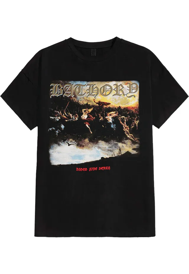 bathory-blood-fire-death-t-shirt-noir-homme-black-metal image 1