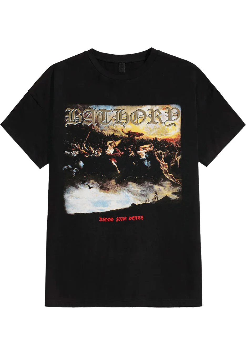 bathory-blood-fire-death-t-shirt-noir-homme-black-metal image 1