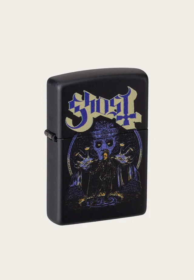 ghost-papa-zippo-briquet-noir-mat-rechargeable image 1