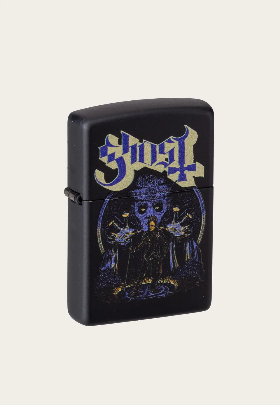 ghost-papa-zippo-briquet-noir-mat-rechargeable image 1