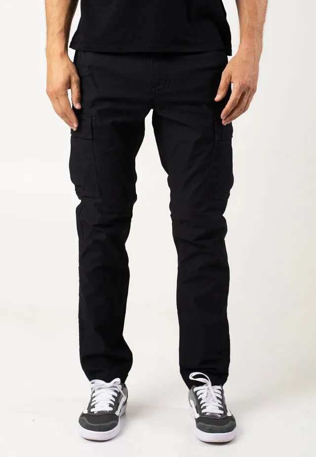 vintage-industries-mallow-pantalon-cargo-noir-homme image 1