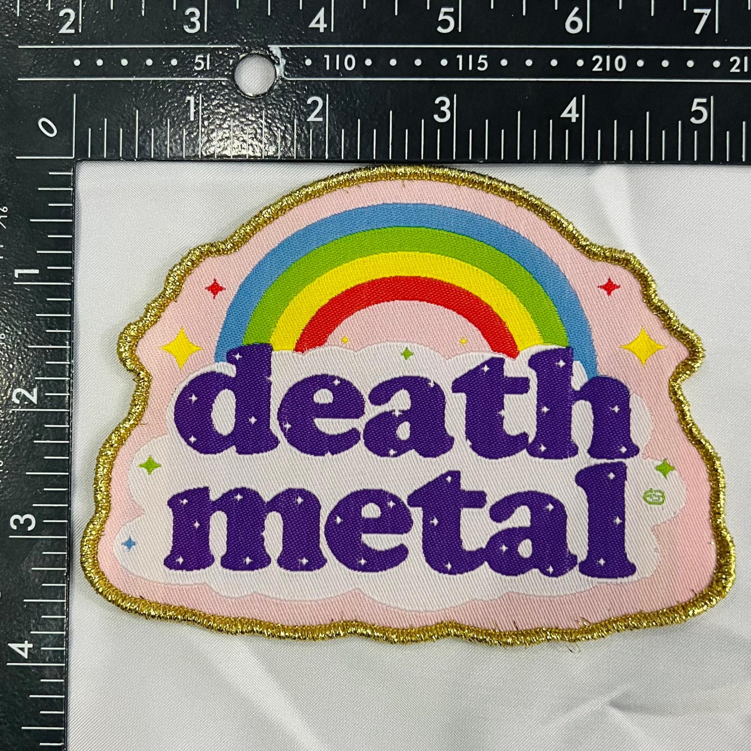 783punx-small-patch-death-metal-rainbow-patch-tiss-bord-rose image 6