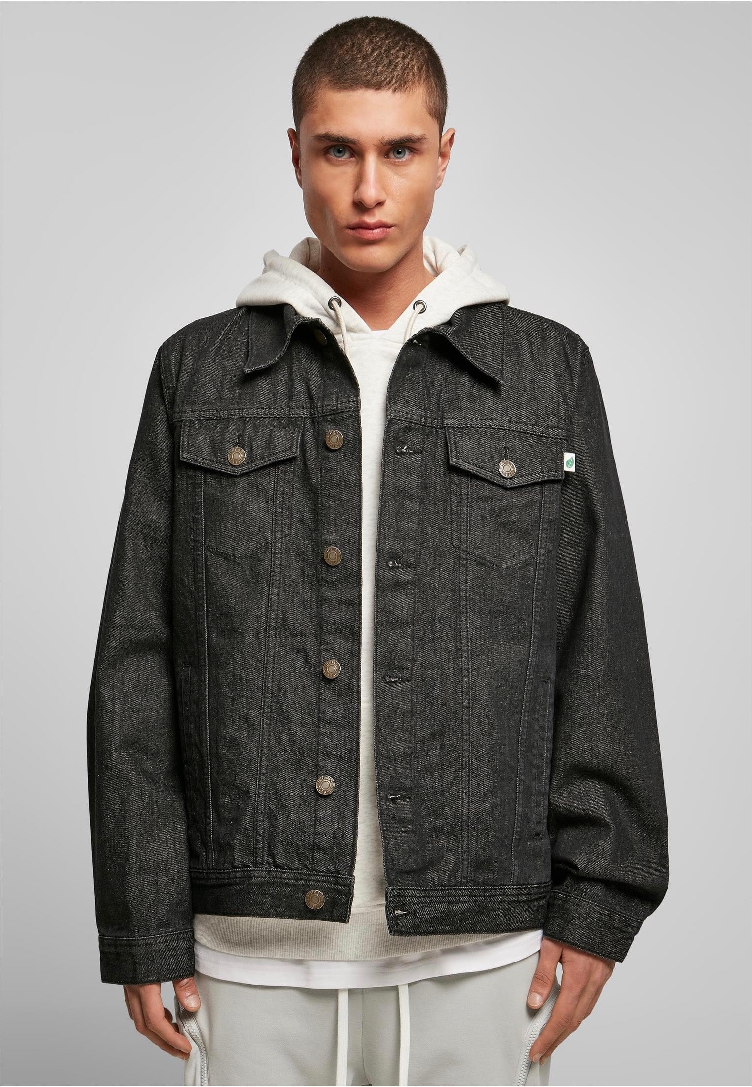 urban-classics-organic-basic-veste-jean-noir-homme image 2