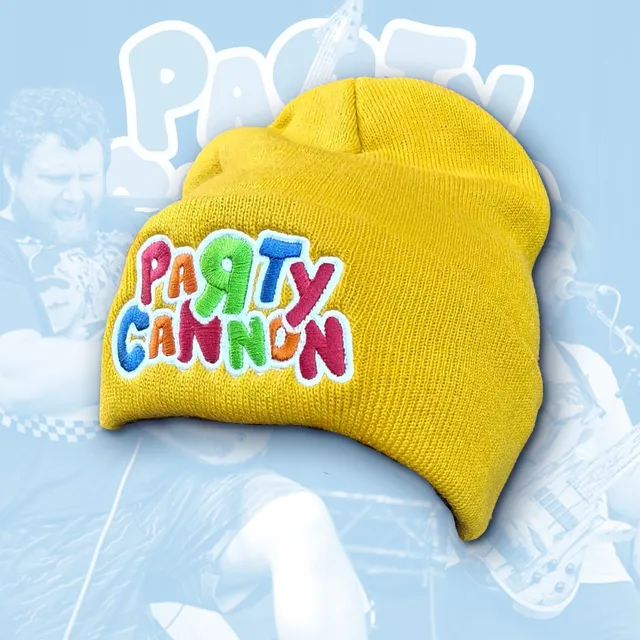 party-cannon-logo-glow-bonnet-jaune-moutarde image 1