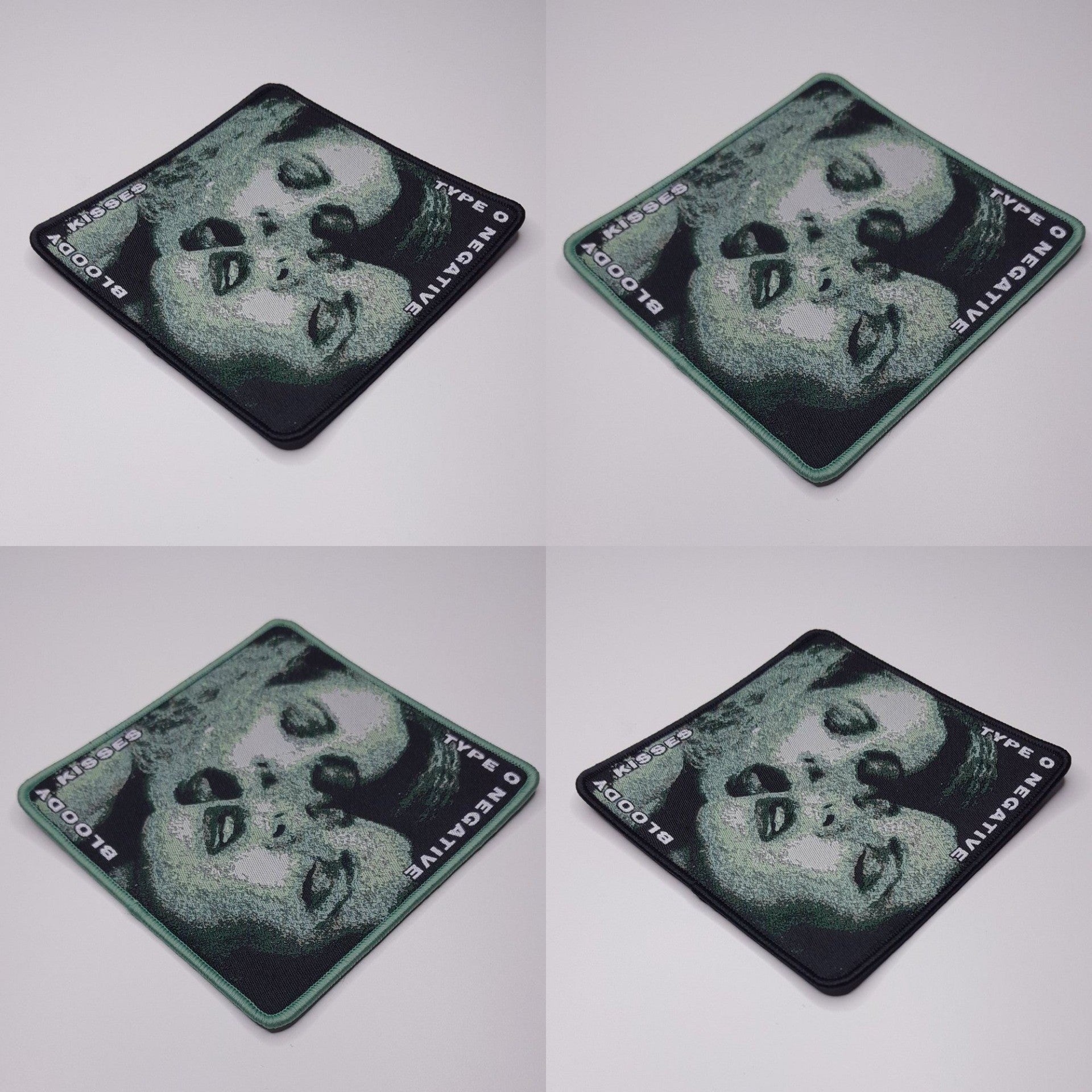 type-o-negative-bloody-kisses-patch-tiss-bordure-noire-10x10cm image 1