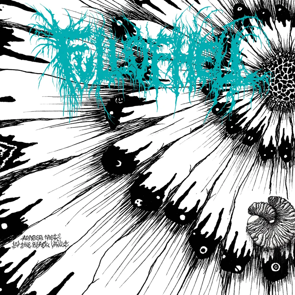 full-of-hell-amber-mote-in-the-black-vault-vinyle-7-split-noir-bleu image 1