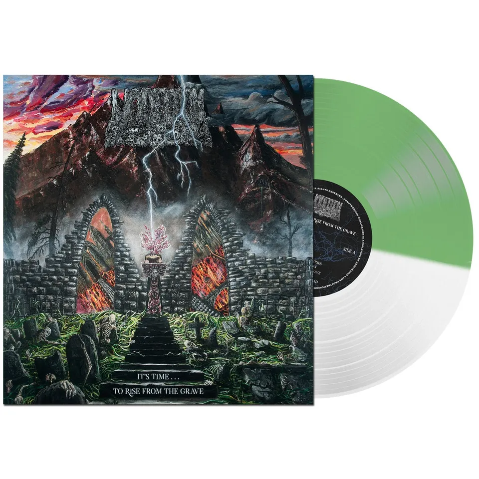undeath-it-s-time-to-rise-from-the-grave-vinyle-lp-vert-split image 1