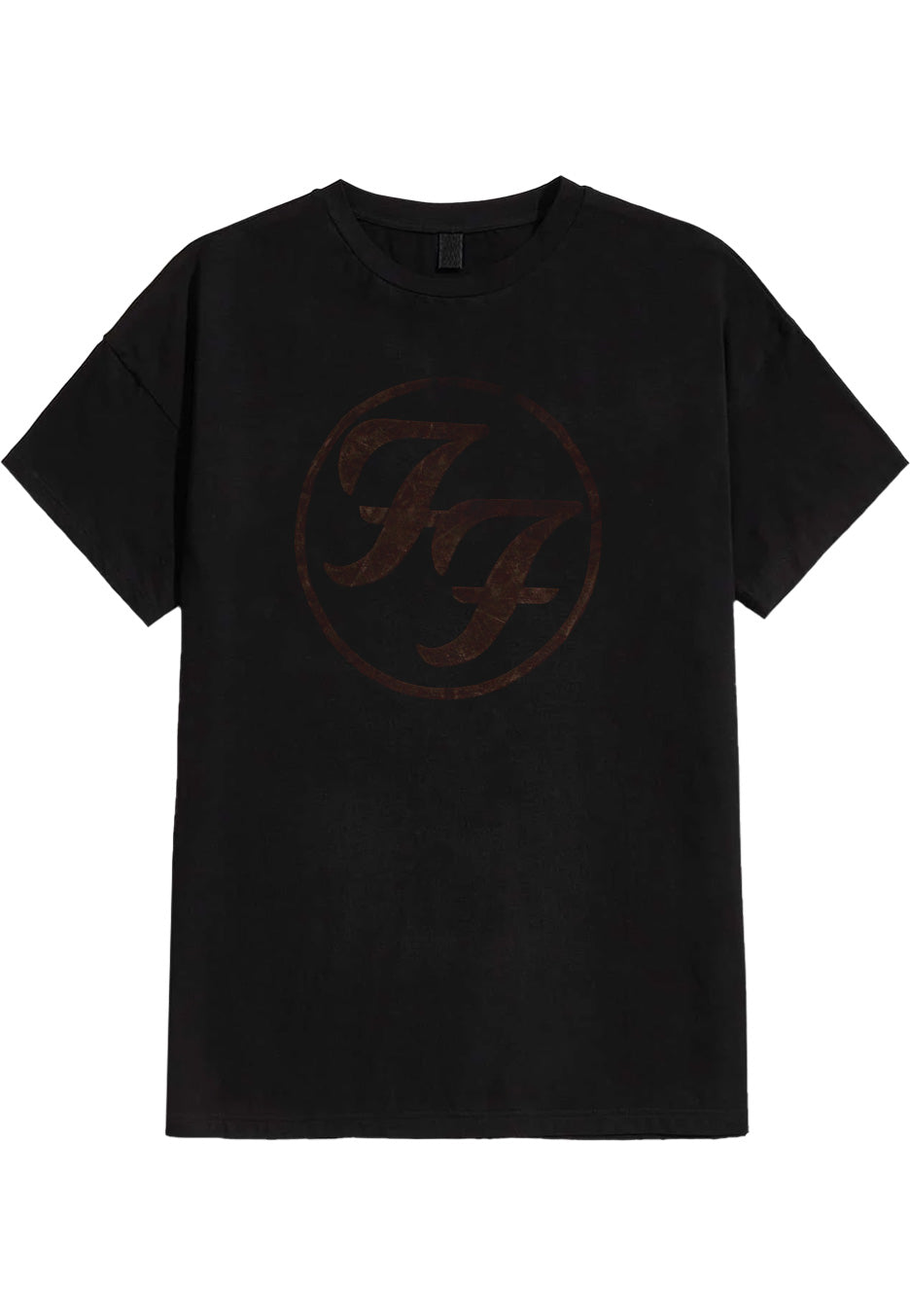 foo-fighters-ff-logo-t-shirt-noir-homme-coton-manches-courtes image 1