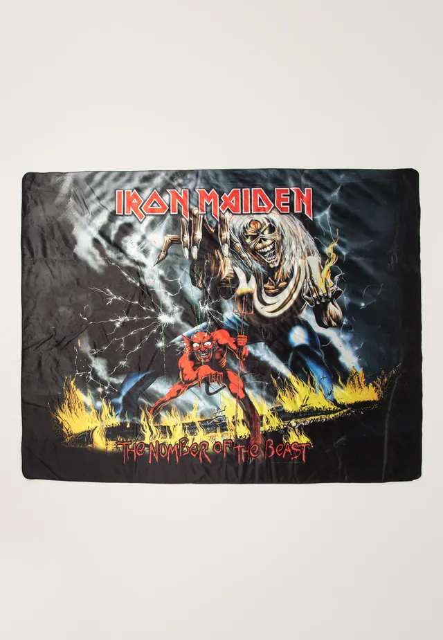 afm-iron-maiden-number-of-the-beast-plaid-polaire-onesize image 1