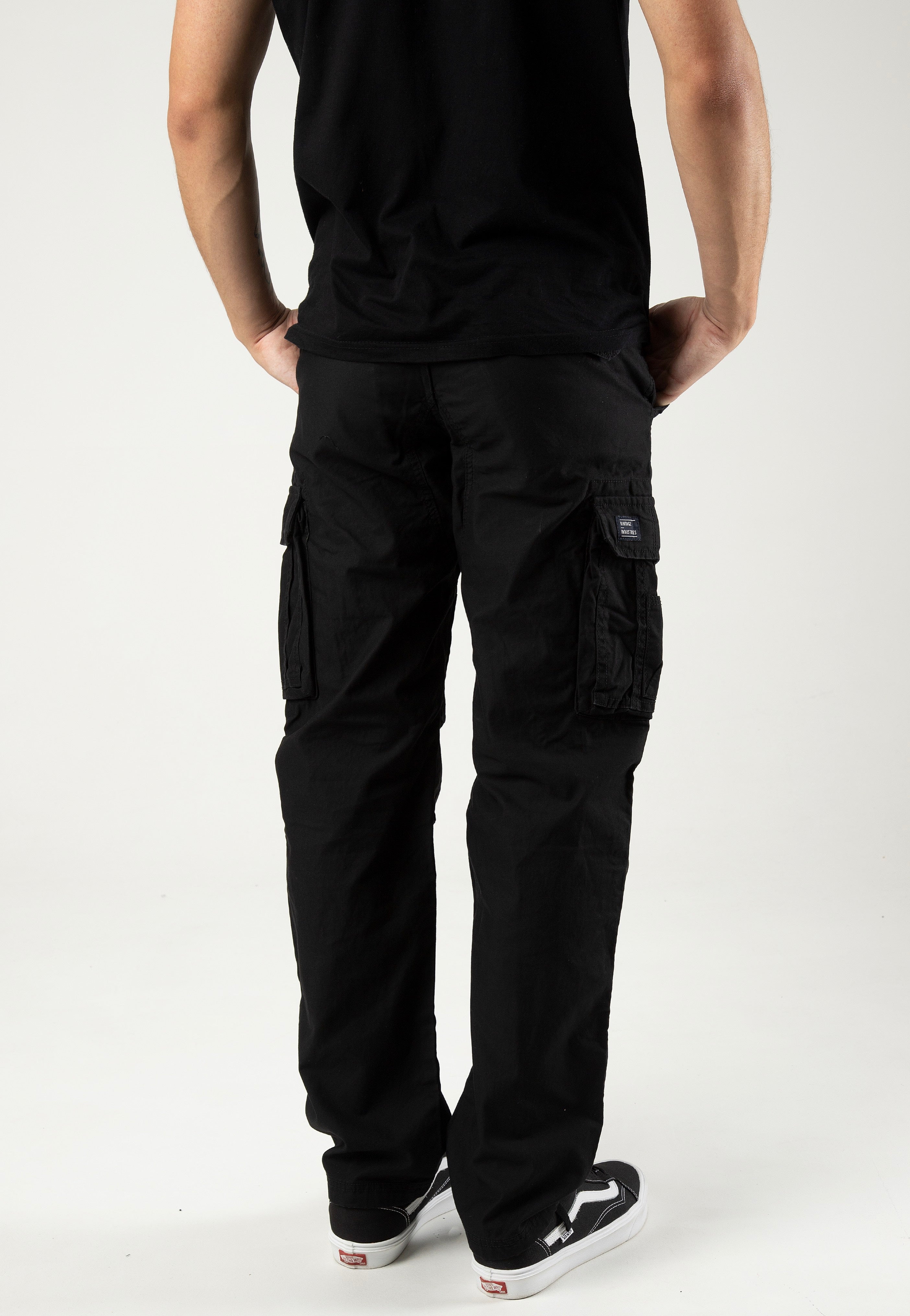 vintage-industries-reef-pantalon-cargo-noir image 7