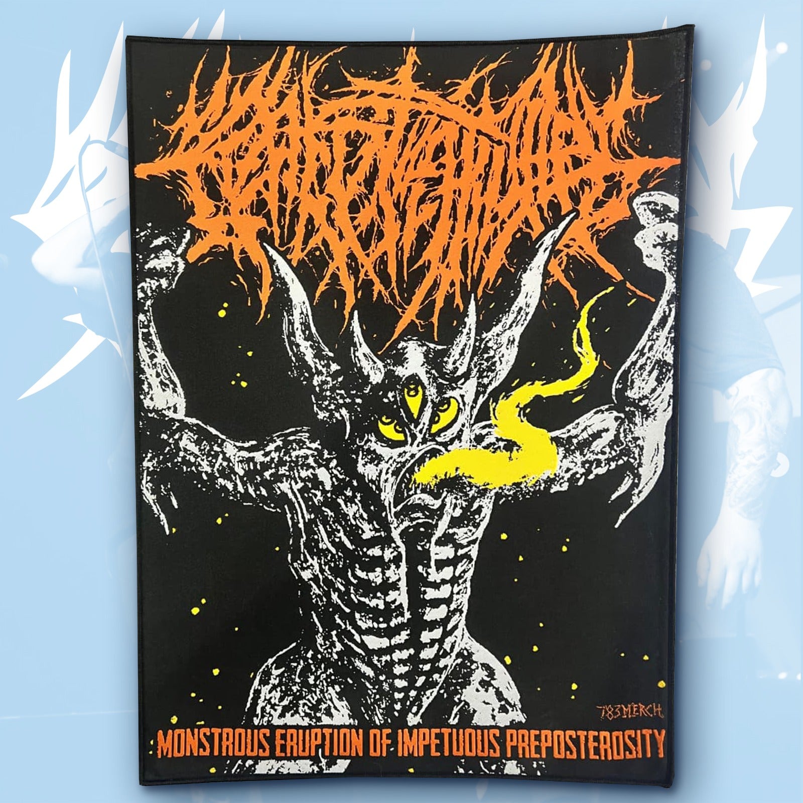783punx-crepitation-monstrous-eruption-backpatch-tiss-bordure-noire image 2