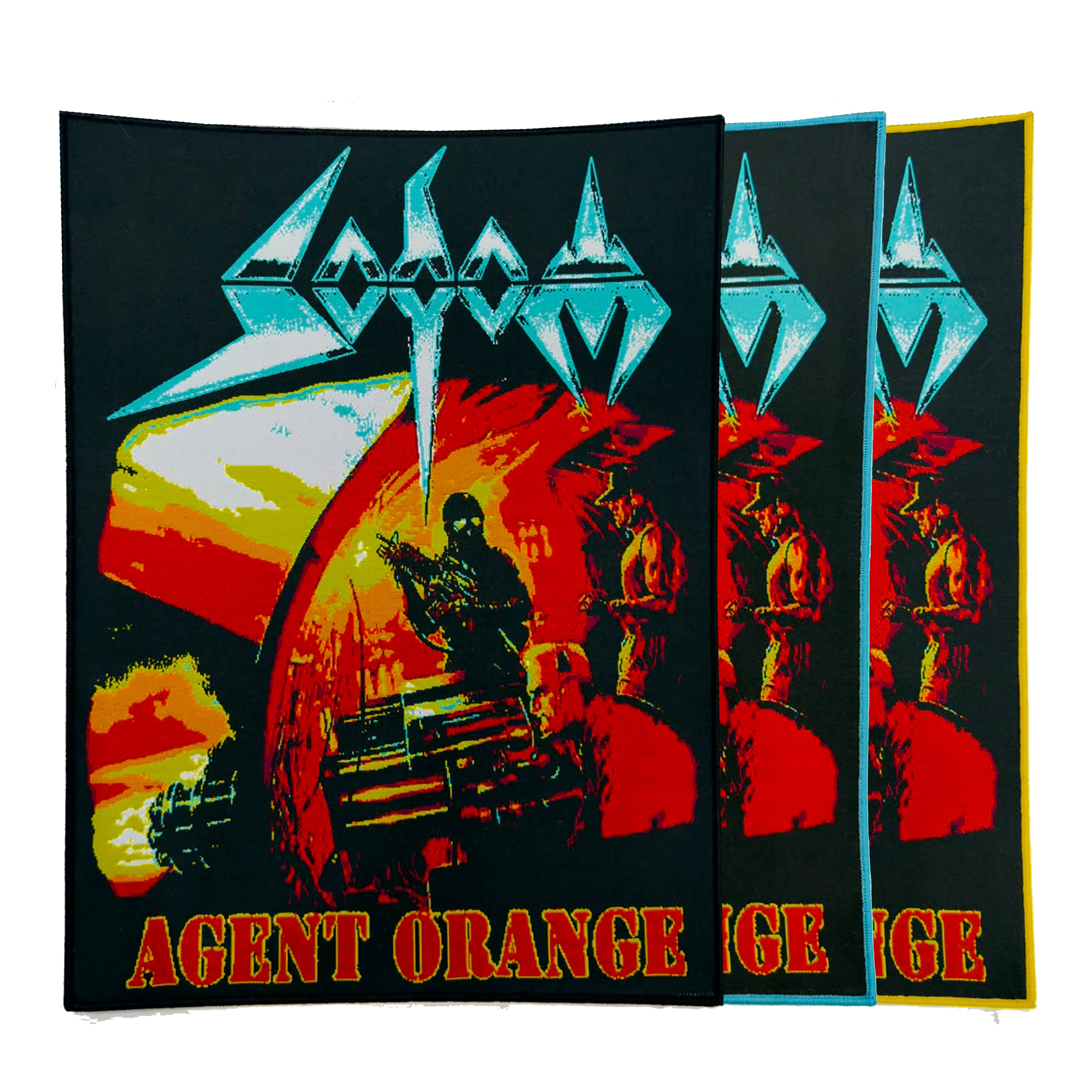 sodom-agent-orange-backpatch-dos-bordure-noire image 1