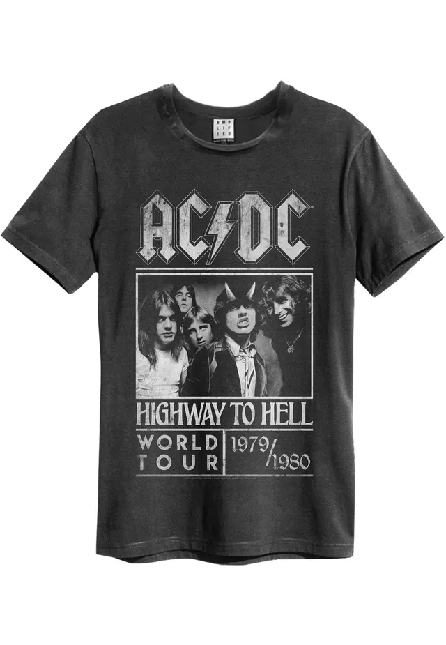 ac-dc-highway-to-hell-poster-t-shirt-gris-charcoal image 1