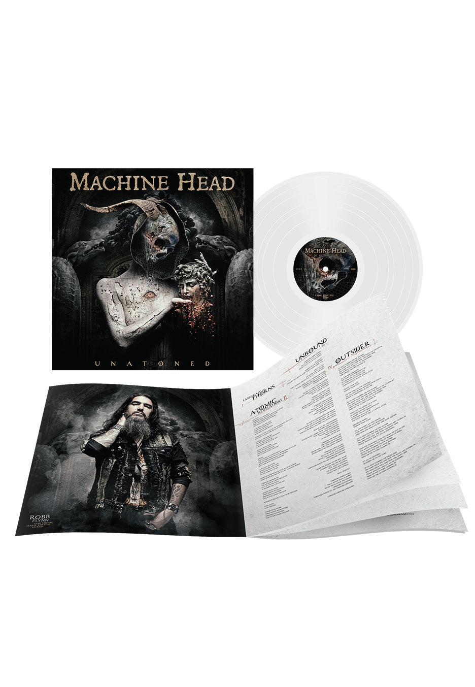 machine-head-unat-ned-vinyle-clear-thrash-metal-avec-livret image 2