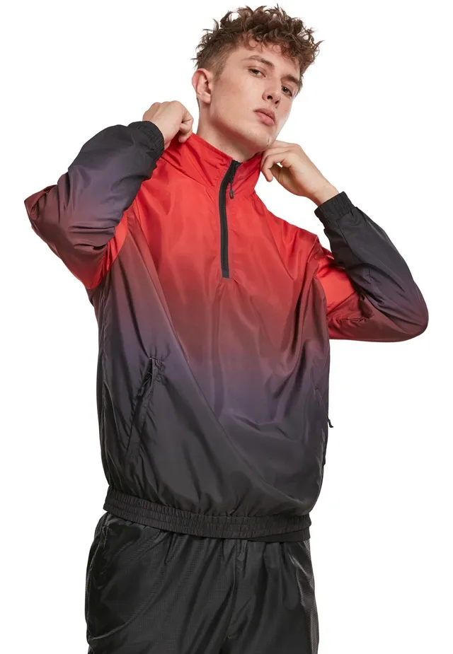 urban-classics-gradient-veste-pullover-noir-rouge-m image 1
