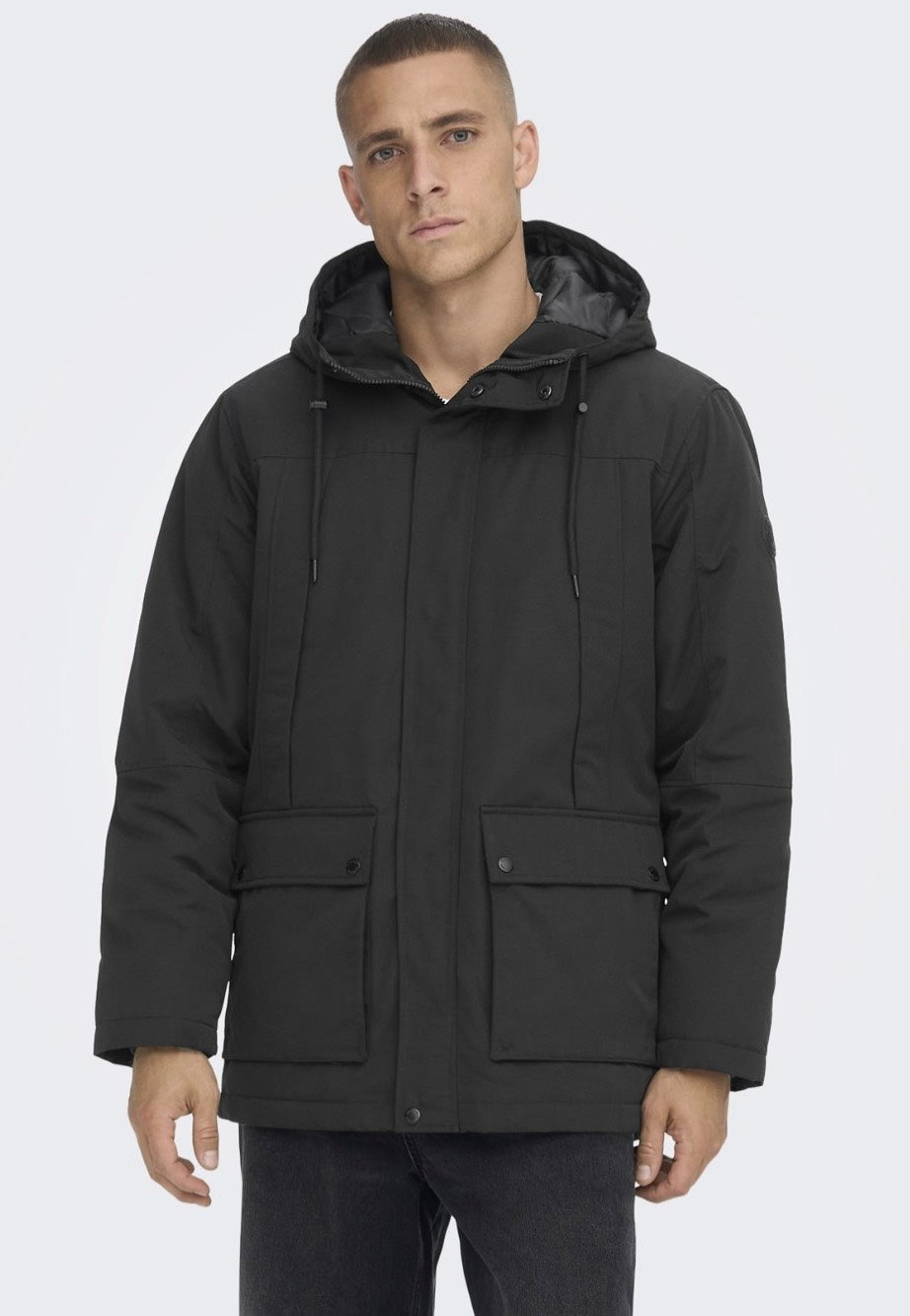 only-sons-jayden-black-veste-homme-noire-hiver image 2