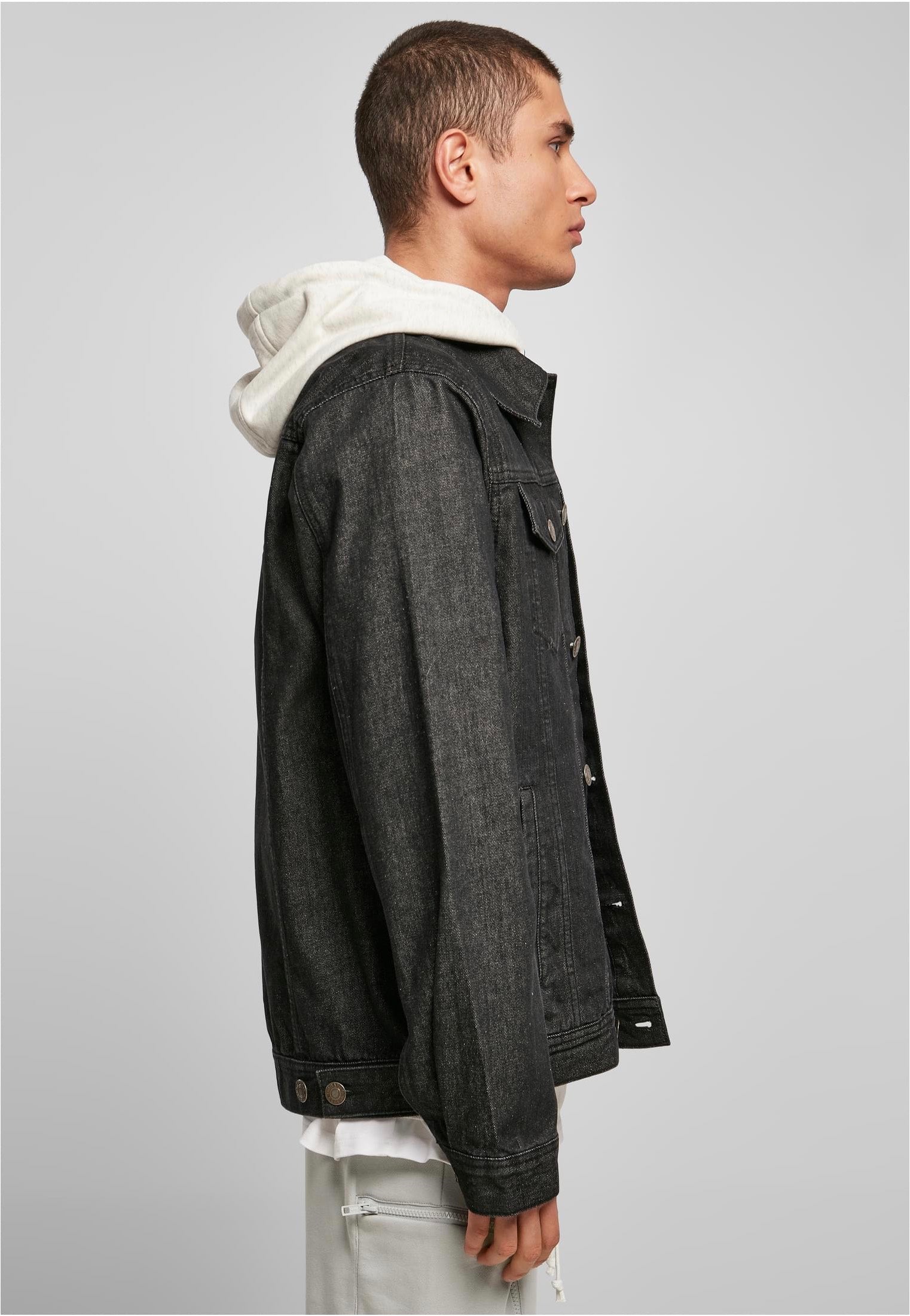urban-classics-organic-basic-veste-jean-noir-homme image 5