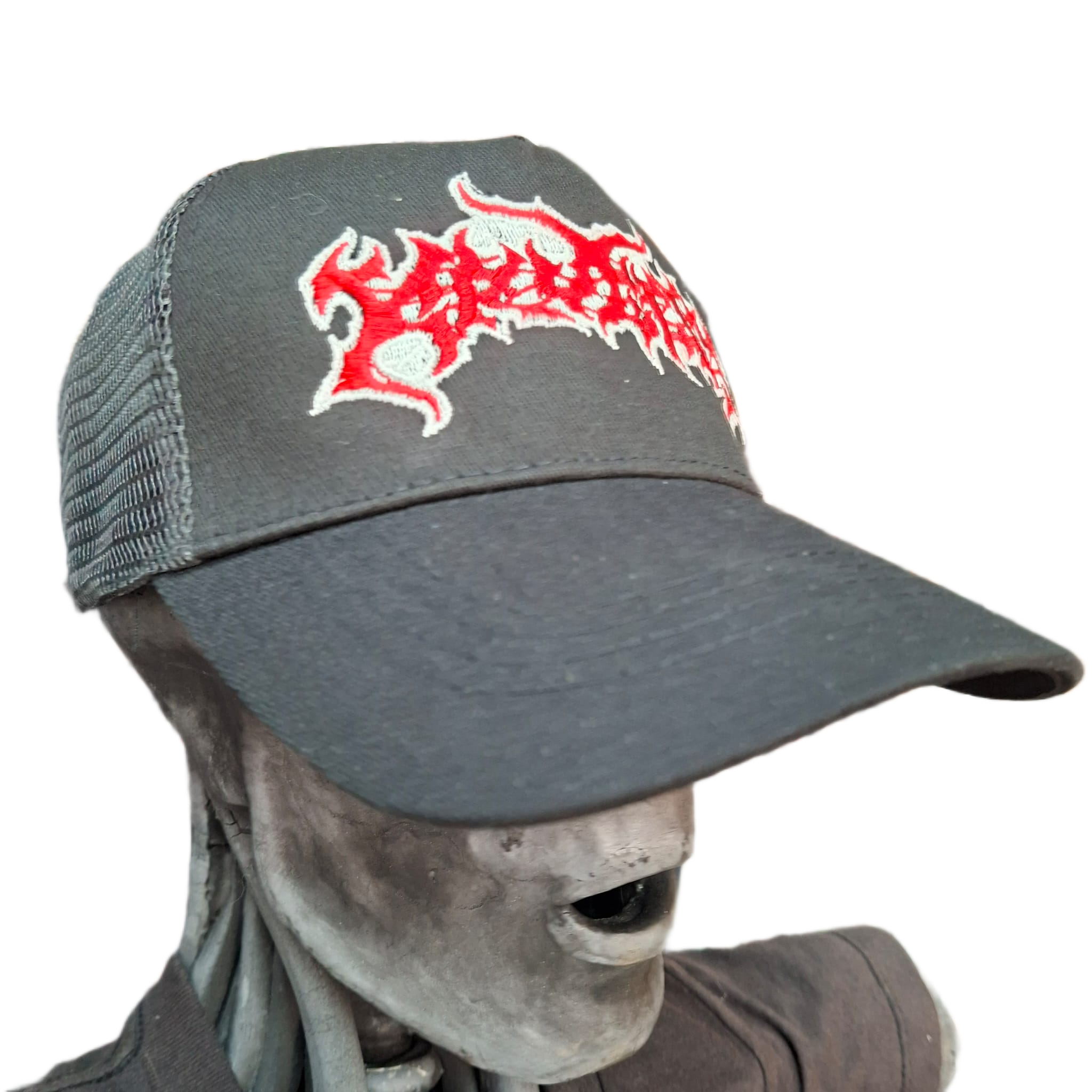 kruelty-glow-in-the-dark-logo-casquette-trucker-rouge image 4