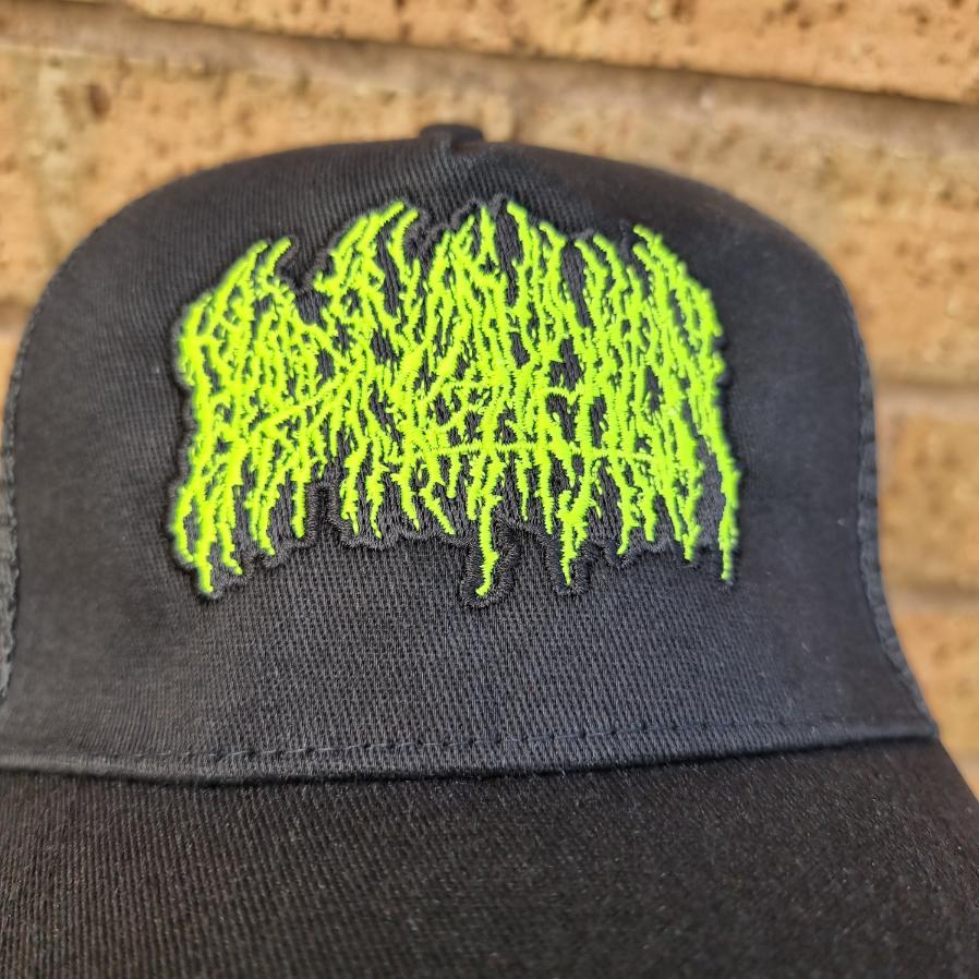 blood-incantation-logo-casquette-trucker-phosphorescente-jaune image 4