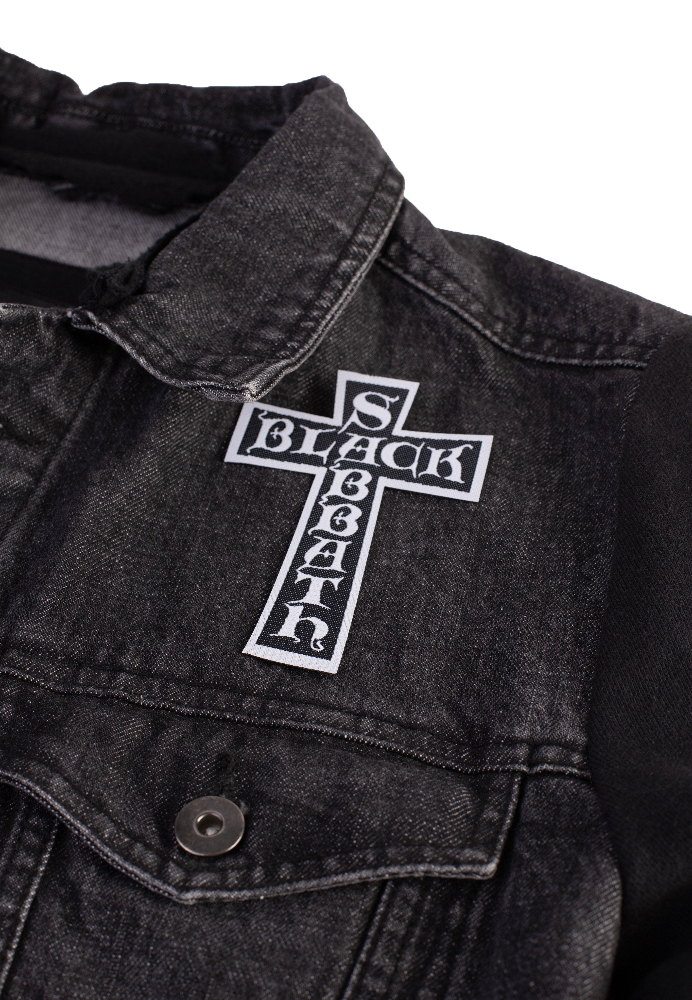 black-sabbath-cross-logo-cut-out-patch-noir image 4