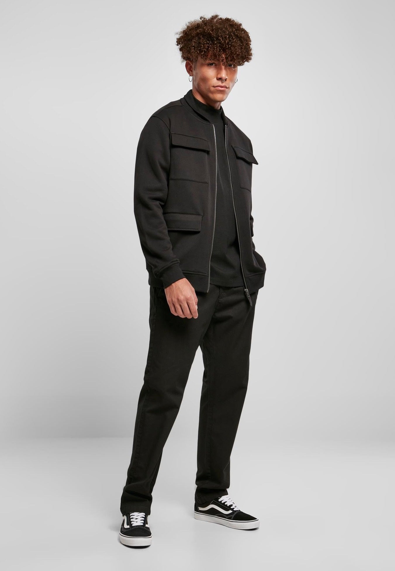 urban-classics-m65-sweat-bomber-veste-noir-homme image 3