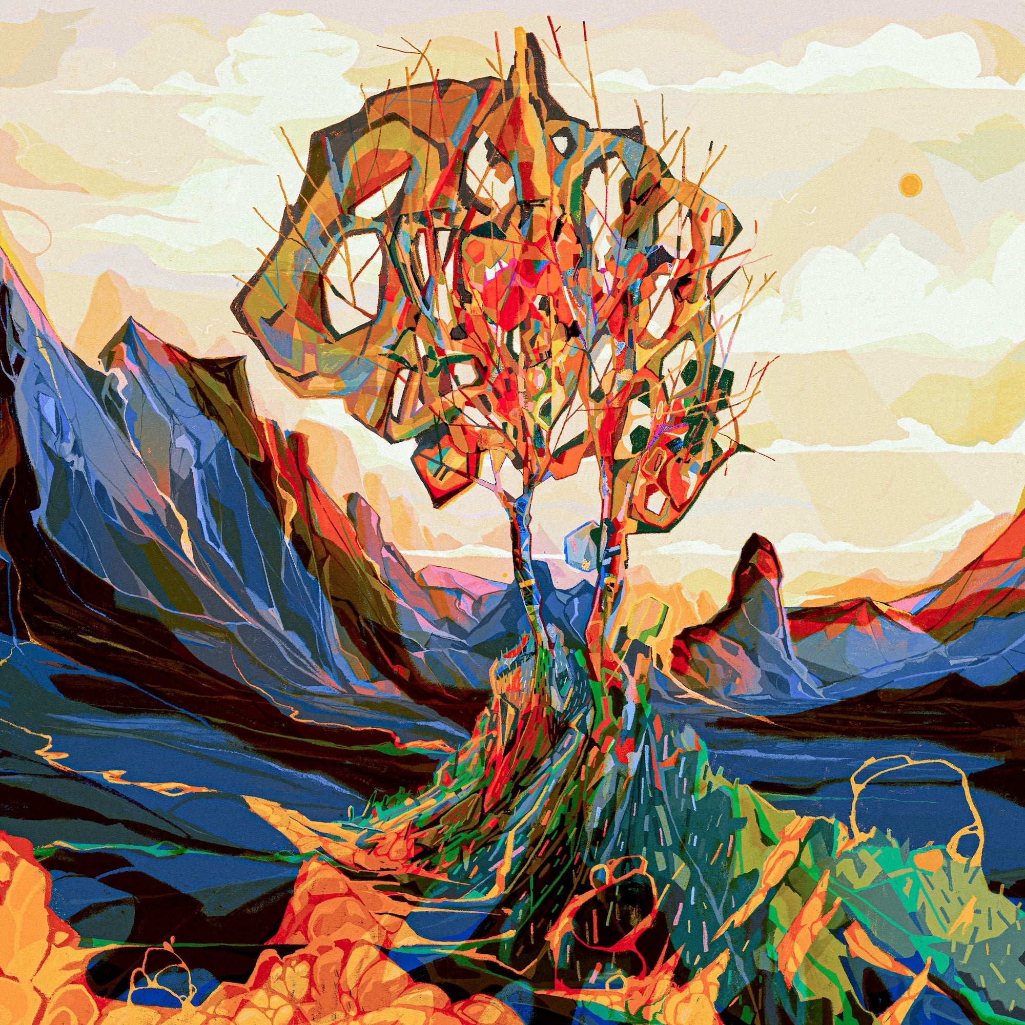 delving-all-paths-diverge-double-vinyle-2lp-sunburst-krautrock image 2