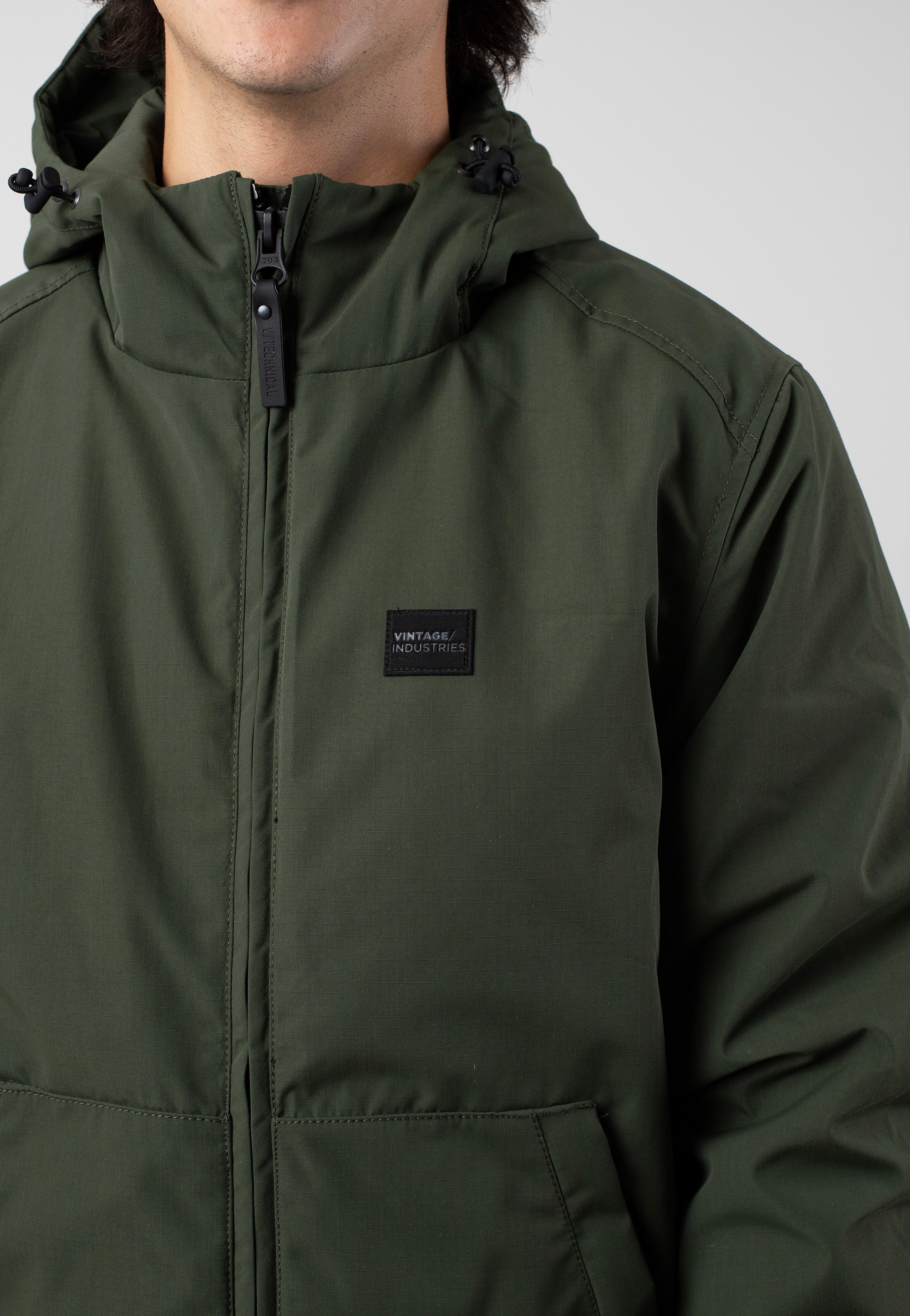 vintage-industries-omega-dark-olive-veste-homme-vert-olive image 2