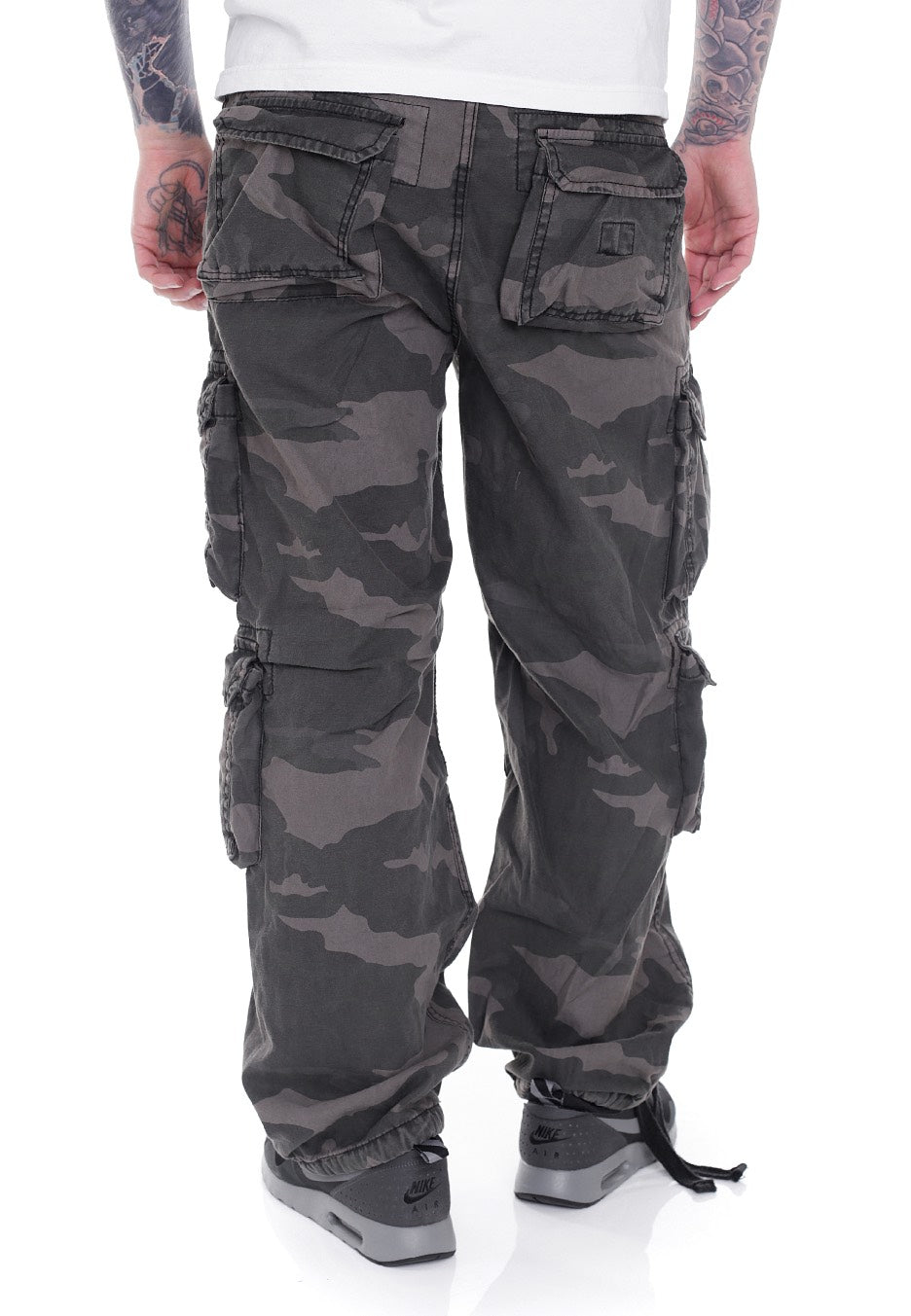 surplus-airborne-vintage-pantalon-cargo-camo-noir-homme image 4