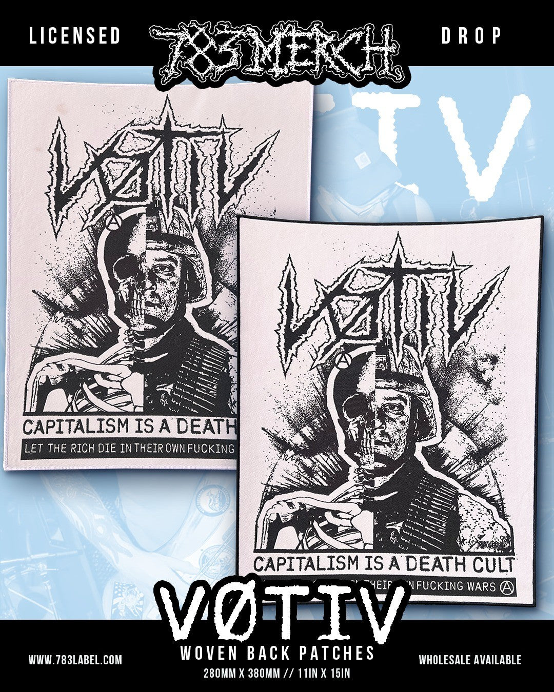 v-tiv-capitalism-is-a-death-cult-backpatch-tiss-bordure-noire image 1