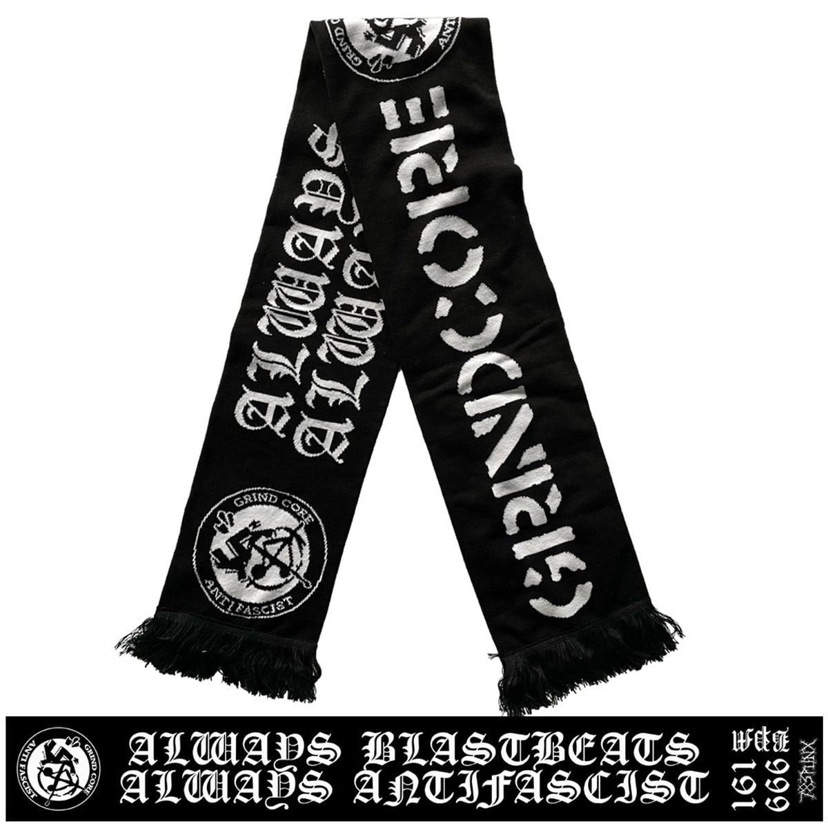 charpe-grindcore-antifascist-double-face-140-cm image 2