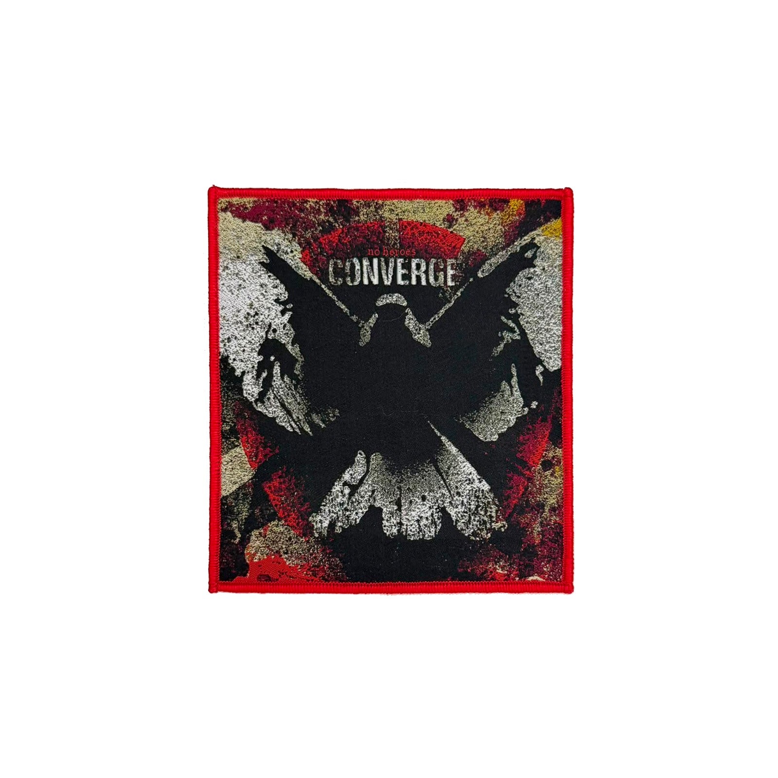783punx-converge-no-heroes-petit-patch-tiss-bordure-rouge image 2