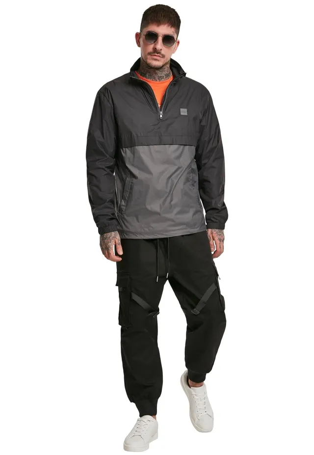 urban-classics-stand-up-collar-pull-over-coupe-vent-noir image 1