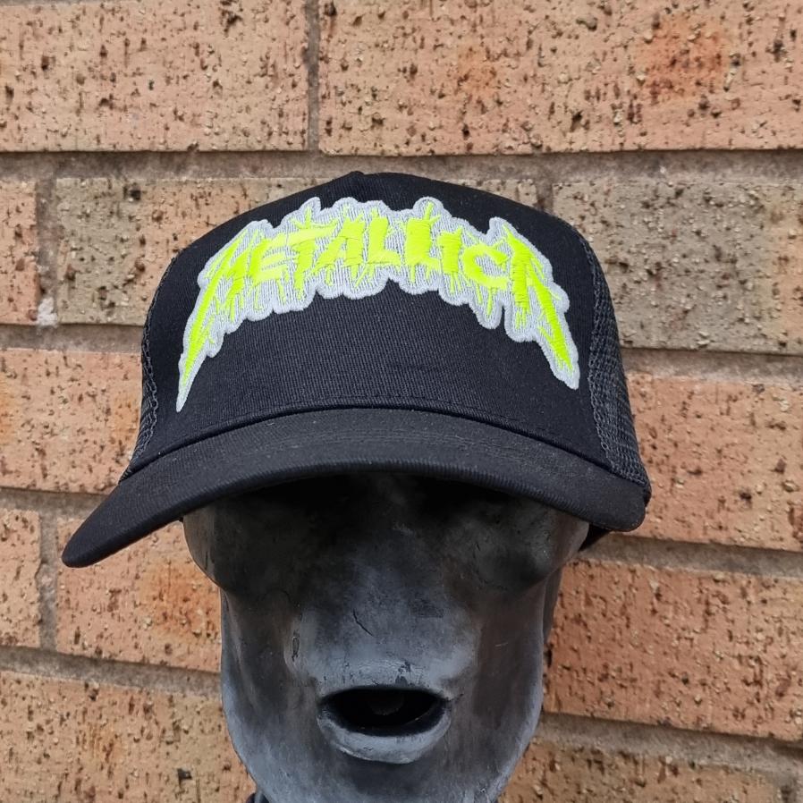 metallica-splatter-casquette-trucker-jaune-phosphorescent image 3