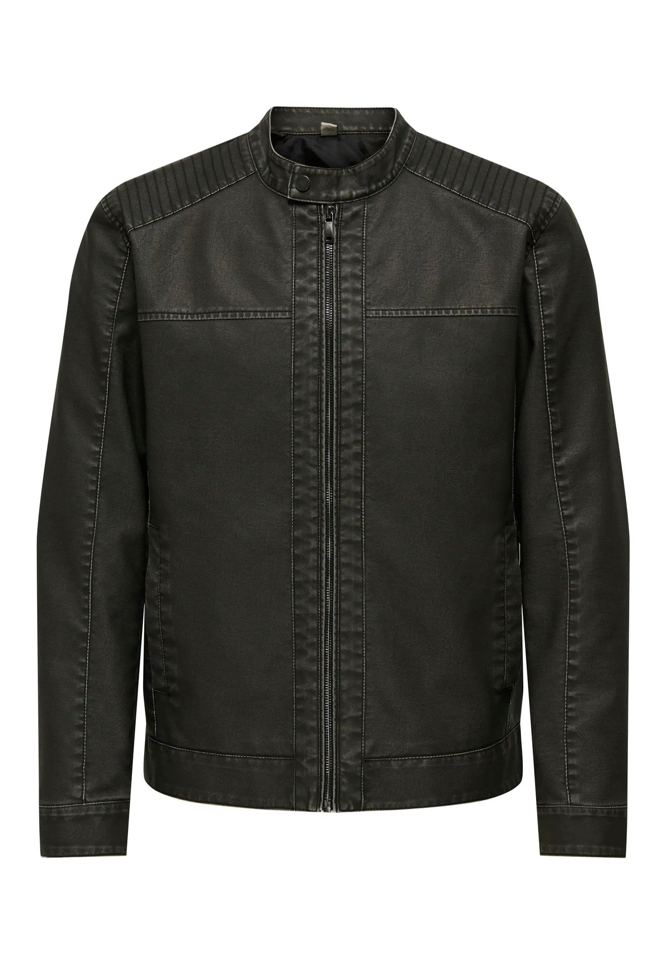 only-sons-mike-pu-racer-veste-simili-cuir-noir-homme image 6