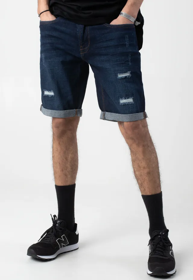 indicode-kaden-holes-blue-short-jean-bleu-m-xxl image 1
