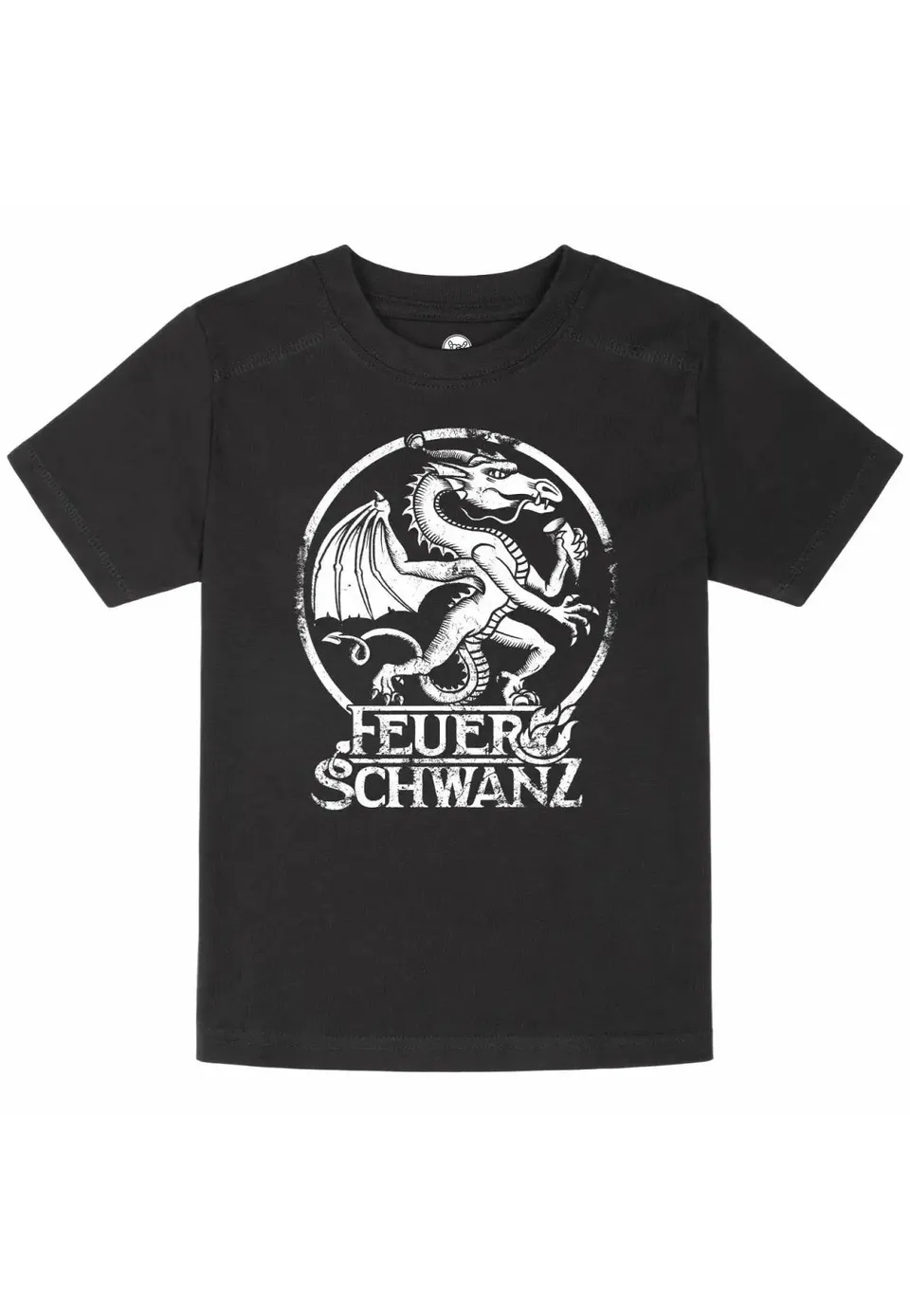 feuerschwanz-drache-kids-t-shirt-enfant-noir-manches-courtes image 1