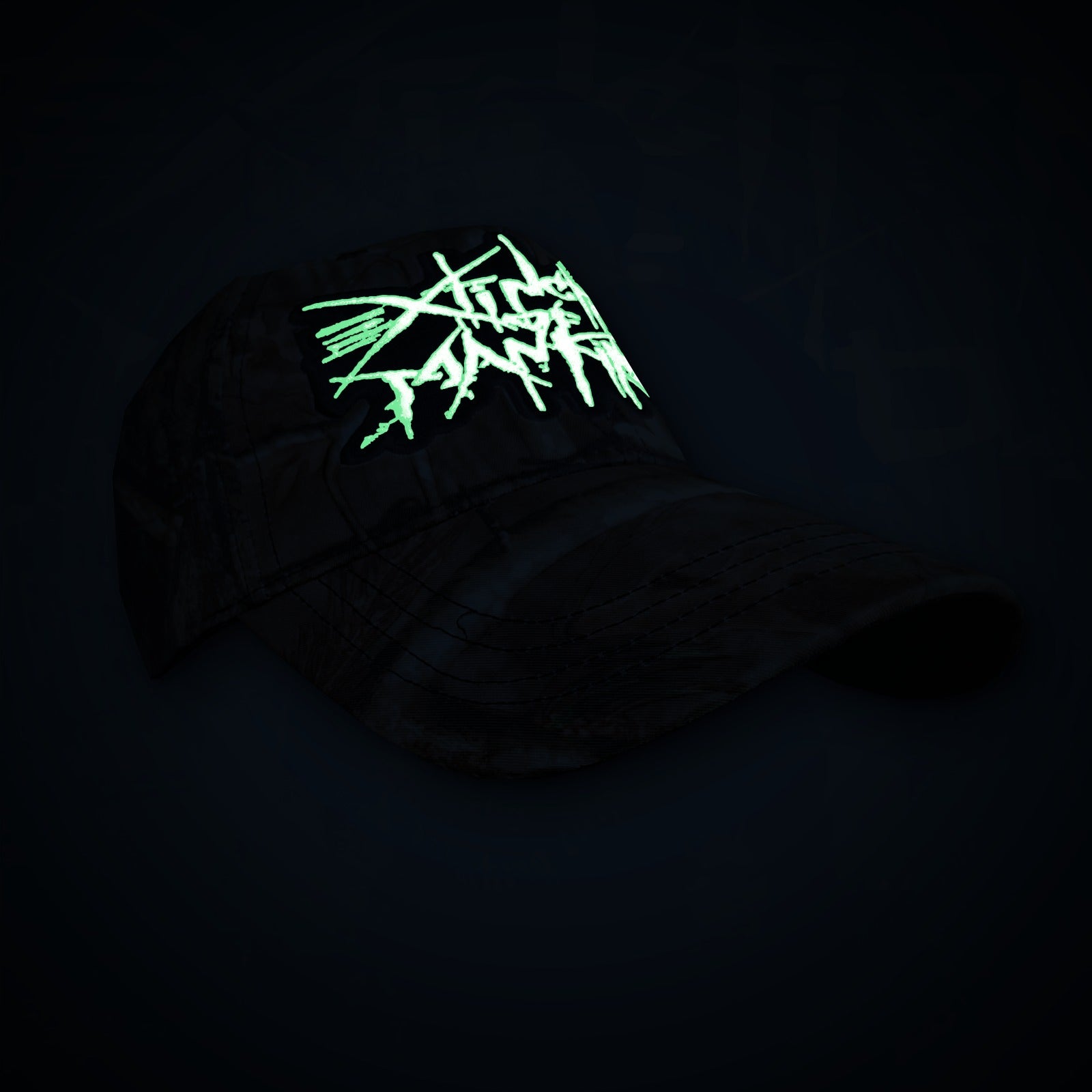 extinction-of-mankind-logo-casquette-baseball-camo-phosphorescente image 2