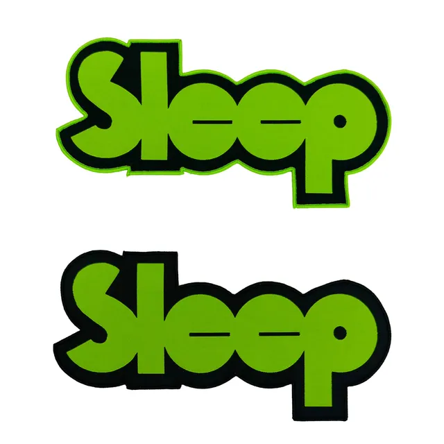 sleep-logo-patch-tiss-surdimensionn-bordure-noire image 1