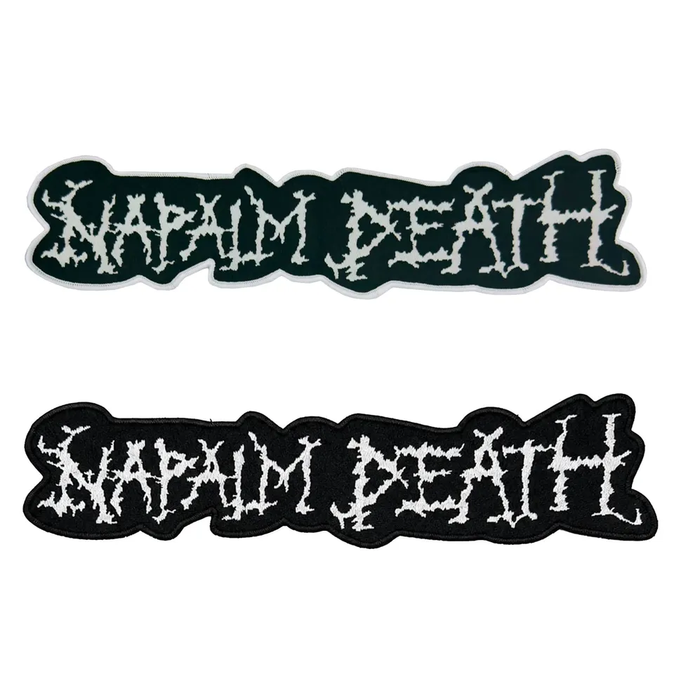 napalm-death-logo-backpatch-tiss-oversize-blanc image 1