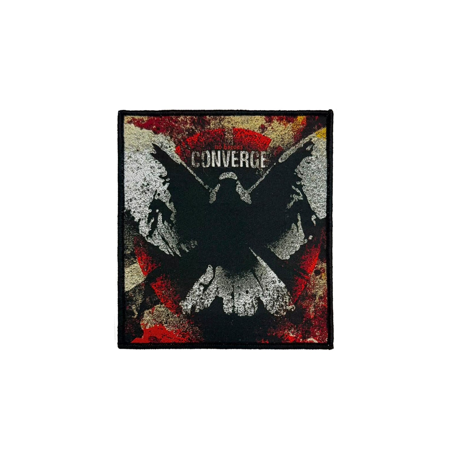 783punx-converge-no-heroes-petit-patch-tiss-bordure-rouge image 6