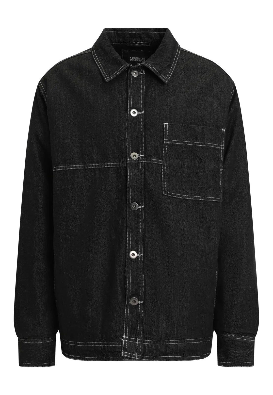 urban-classics-oversized-trucker-raw-veste-jean-noire-oversize image 6