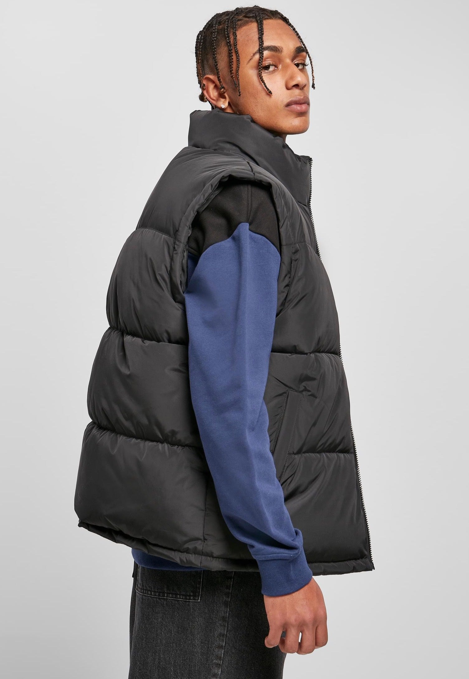 urban-classics-block-puffer-gilet-noir-homme image 2