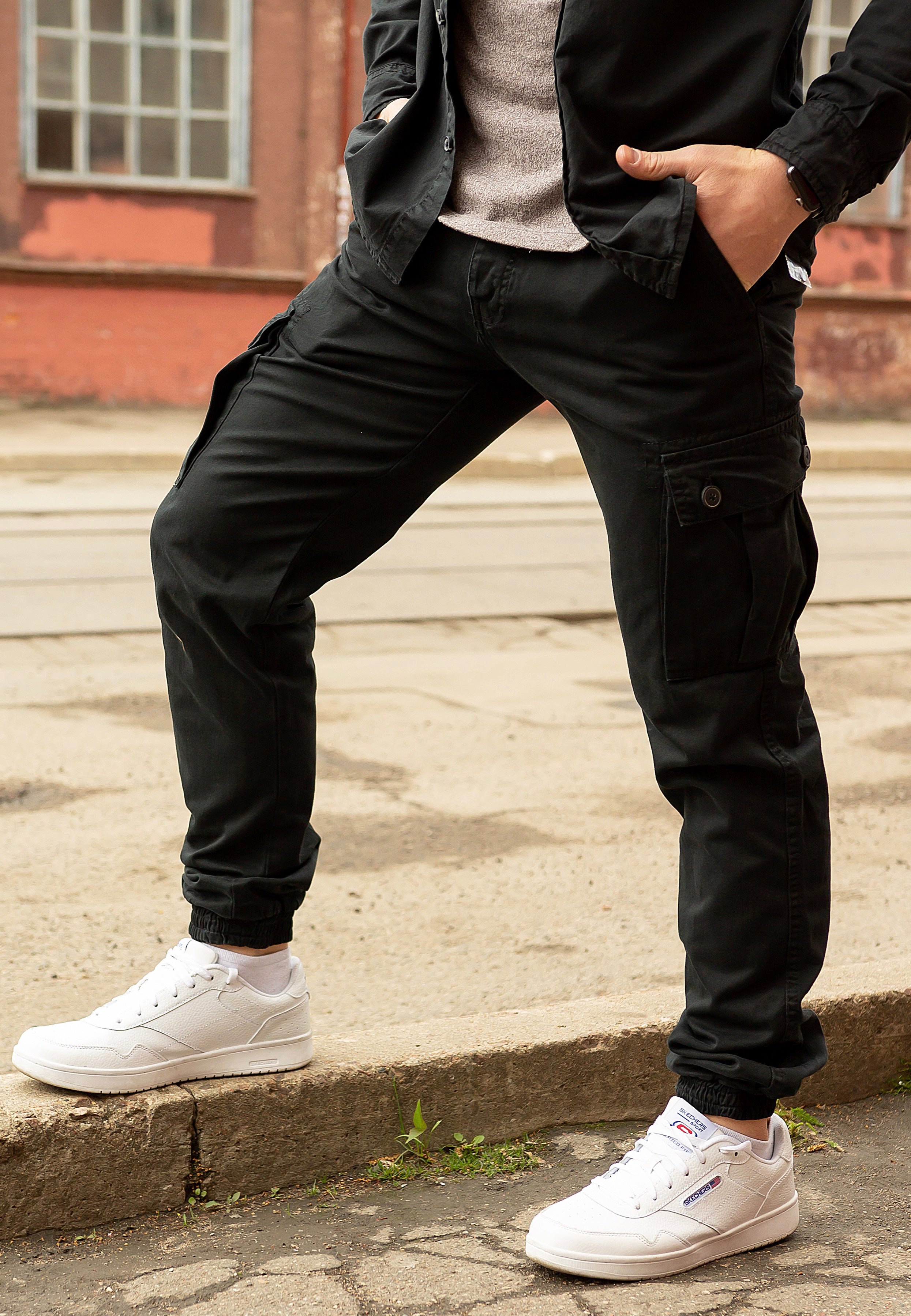 surplus-bad-boys-black-pantalon-cargo-noir-coton image 1