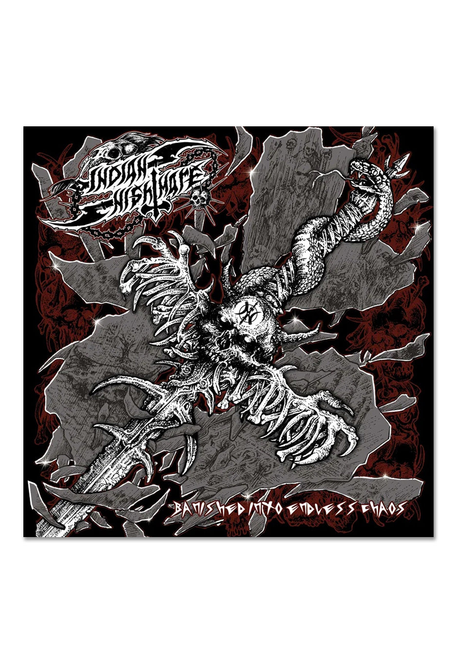 indian-nightmare-banished-into-endless-chaos-vinyle-noir-limit-heavy-metal image 2
