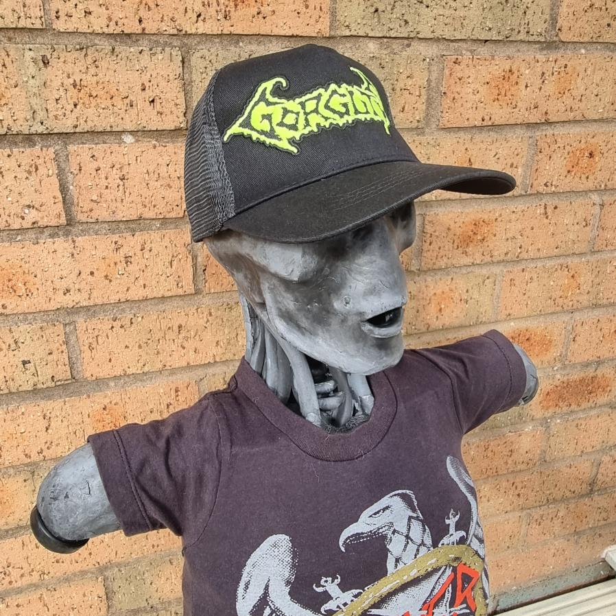 gorguts-logo-casquette-trucker-phosphorescente-jaune image 2